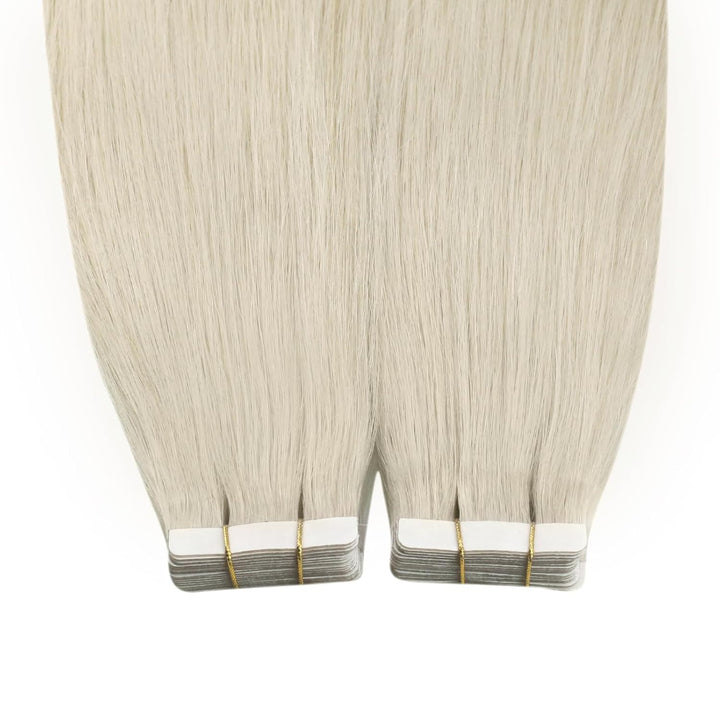 Ugeat Invisible Tape Extensions Echthaar Weissblond Echthaar Extensions Tape in Remy Haar Seamless H