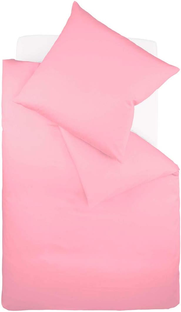 Fleuresse Colours Bettwäsche, Uni-Mako-Satin, rosa, 135 x 200 cm Pink 135/200 Uni, Pink 135/200 Uni