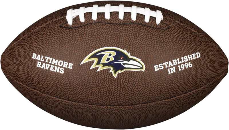 Wilson American Football NFL TEAM LOGO, Offizielle Grösse, Mischleder OFFICIAL Baltimore Ravens, OFF