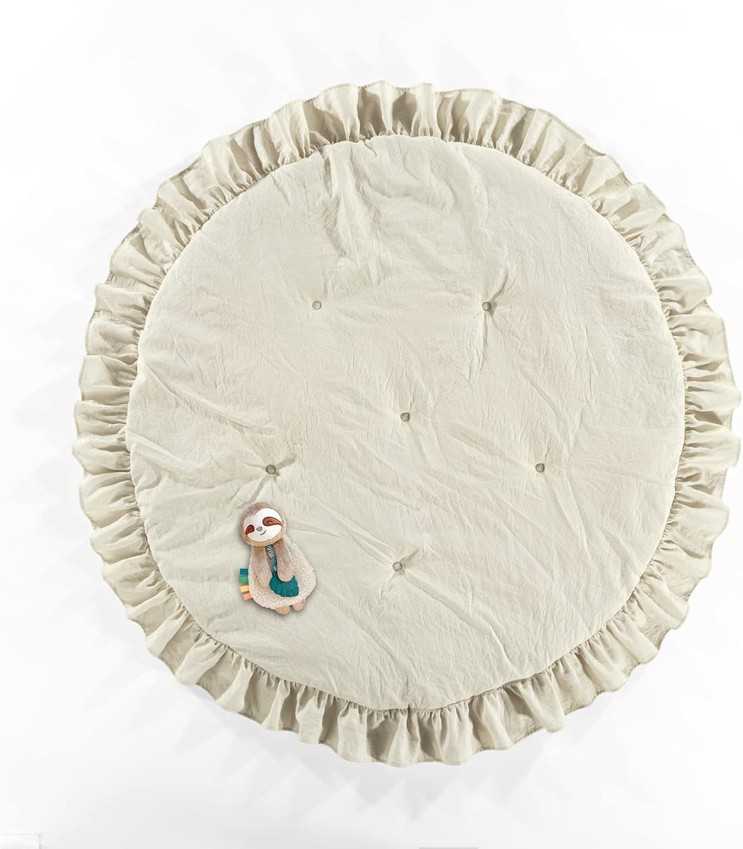 Lush Decor Baby Runde Rüschen-Spielmatte, 91,4 cm Durchmesser, neutral, Neutral