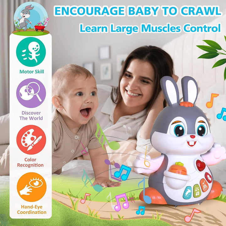 MOONTOY Musikspielzeug ab 1 Jahr, Oster Spielzeug Baby, Krabbelspielzeug ab 6 7 8 9 10 12 18 Monate,