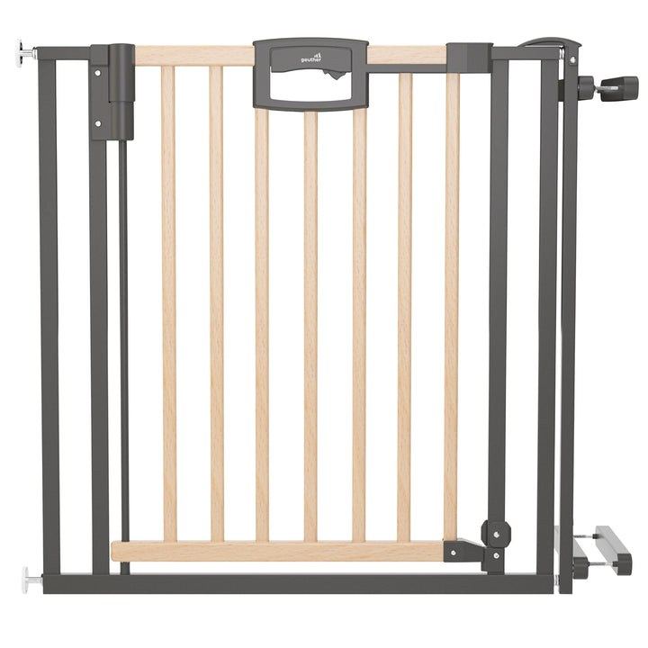 Treppenschutzgitter Easylock Plus zum Klemmen für Öffnungen von 84.5-124.5 cm aus Holz & Metall Brei