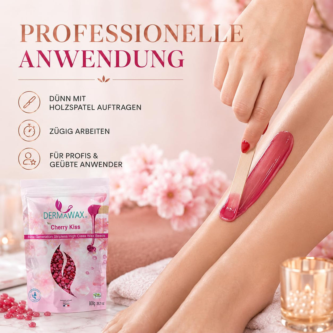 Dermawax Vegan Hartwachs Waxing Perlen zur Haarentfernung Brazilian Waxing Gesicht Intim Beine Bikin