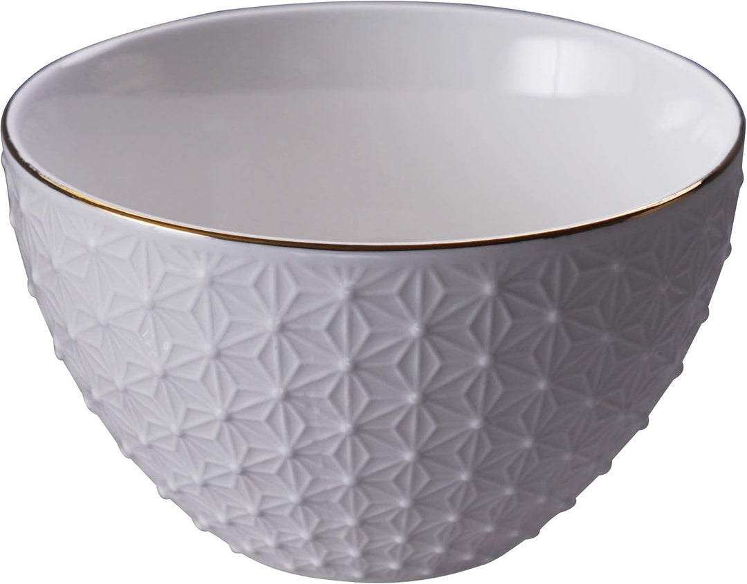 TOKYO design studio Nippon White 4-er Schalen-Set weiss, mit Gold-Rand, Ø 11,6 cm, 6,4 cm hoch, ca.