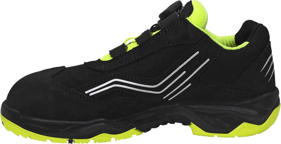 ELTEN Sicherheitsschuhe AMBITION BOA Low ESD S2, Damen und Herren, Leder/Textil, Stahlkappe, leicht,