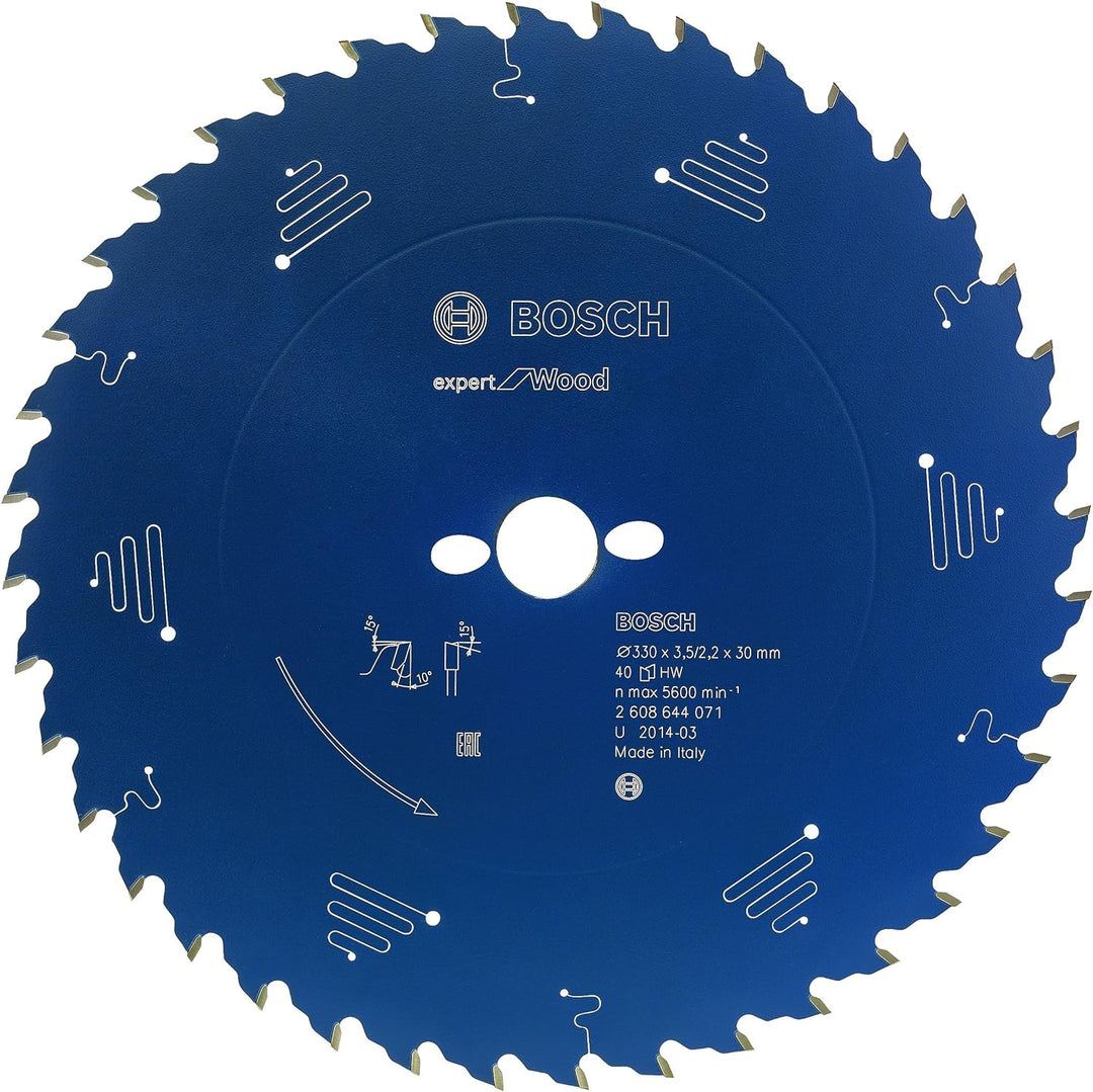 Bosch Professional 1x Kreissägeblatt Expert for Wood (Holz, Sägeblatt Ø 370 x 30 x 4,2 mm, 26 Zähne,