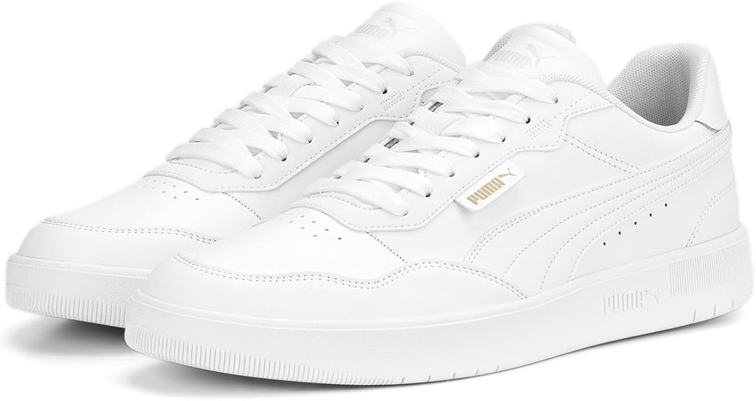 PUMA Herren Court Ultra Lite Sneaker 37.5 EU Puma White Puma White Puma Gold, 37.5 EU Puma White Pum