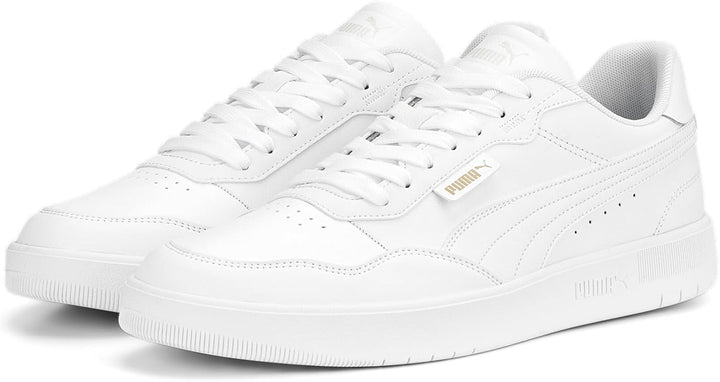 PUMA Herren Court Ultra Lite Sneaker 37.5 EU Puma White Puma White Puma Gold, 37.5 EU Puma White Pum