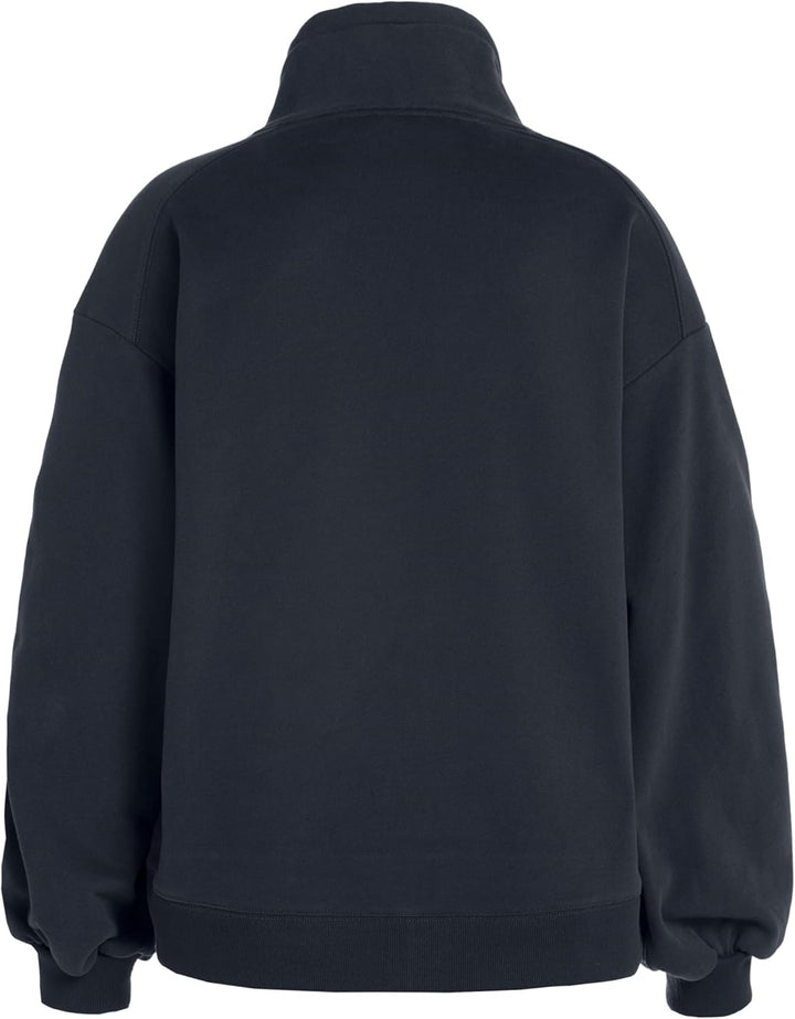 Ulla Popken Damen Sweatshirt Marine 46-48, Marine 46-48
