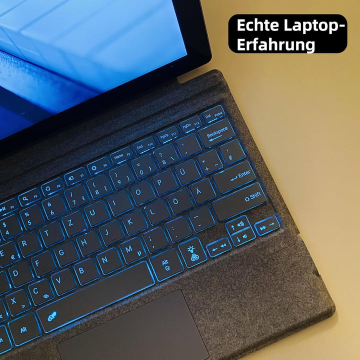 QWERTZ Deutsches Layout Tastatur für Microsoft Surface Pro 7+ Pro 7 Pro 6 Pro 5 Pro 4 Pro 3 (12.3 Zo