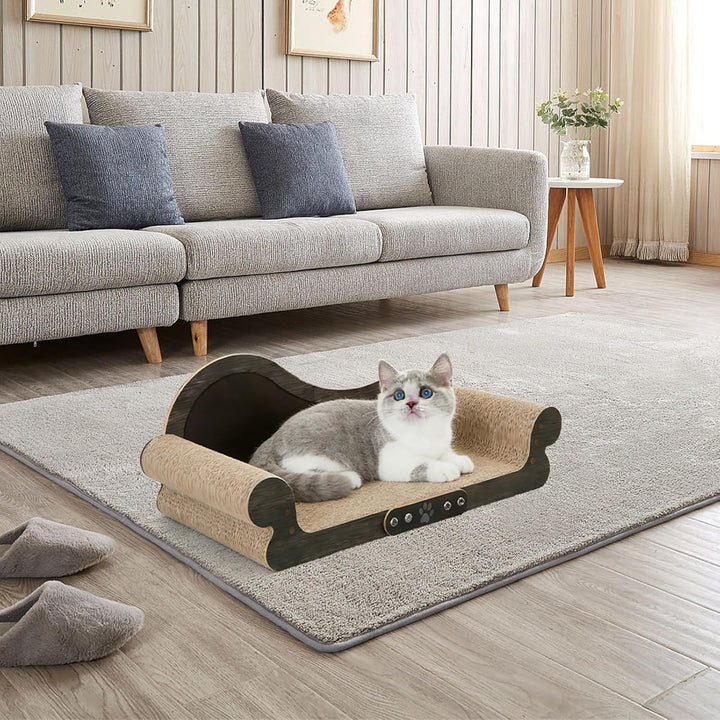 Sofa förmiges Kratzbretter Katze - Katzenkratzbrett aus Langlebiger Wellpappe, 67.8cm Breite, Kratzp