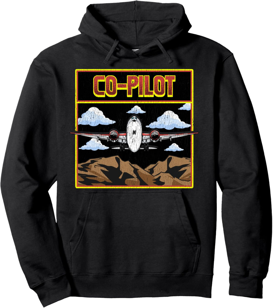 Cute Airplane Co-Pilot Awesome Copilot Friend Pullover Hoodie