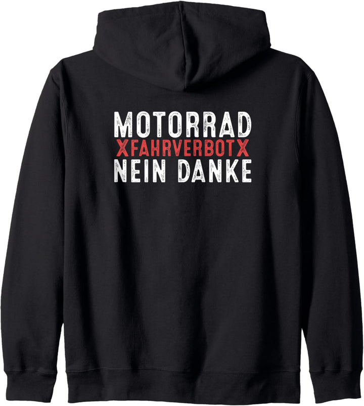 Motorrad Fahrverbot Nein Danke Motorrad Demonstration Kapuzenjacke
