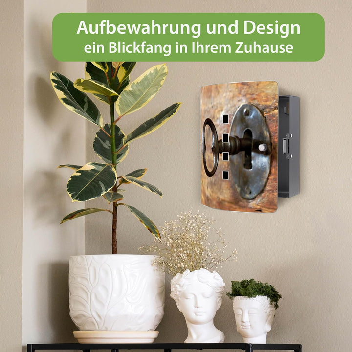 banjado Design Schlüsselkasten aus Edelstahl für 10 Schlüssel/Schlüsselschrank zur Schlüssel Aufbewa