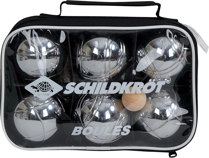 Schildkröt Boule, Boccia, Petanque Set, 2X 3 Stahlkugeln, 1x Zielkugel inkl. Abstandsmesser, in wied