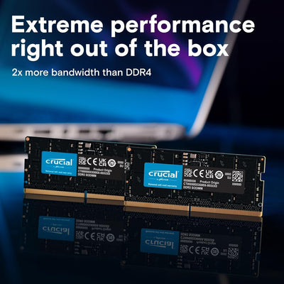 Crucial RAM 32GB DDR5 4800MHz CL40 Laptop-Speicher CT32G48C40S5 32GB 4800MHz, 32GB 4800MHz