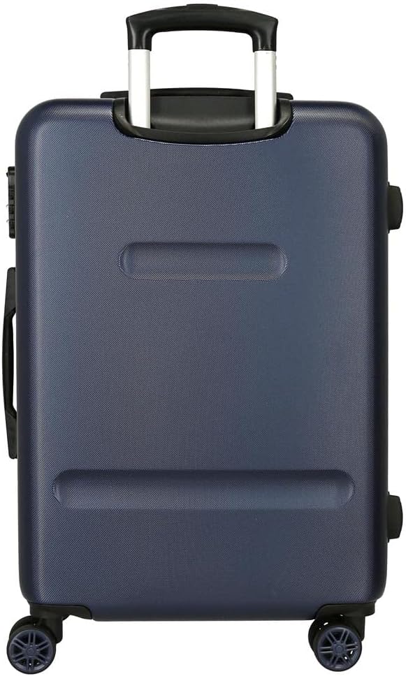Movom Free Dots Kofferset Blau 55/68 cm Hartschalen ABS Kombinationsschloss 104 L 4 Doppelräder Hand