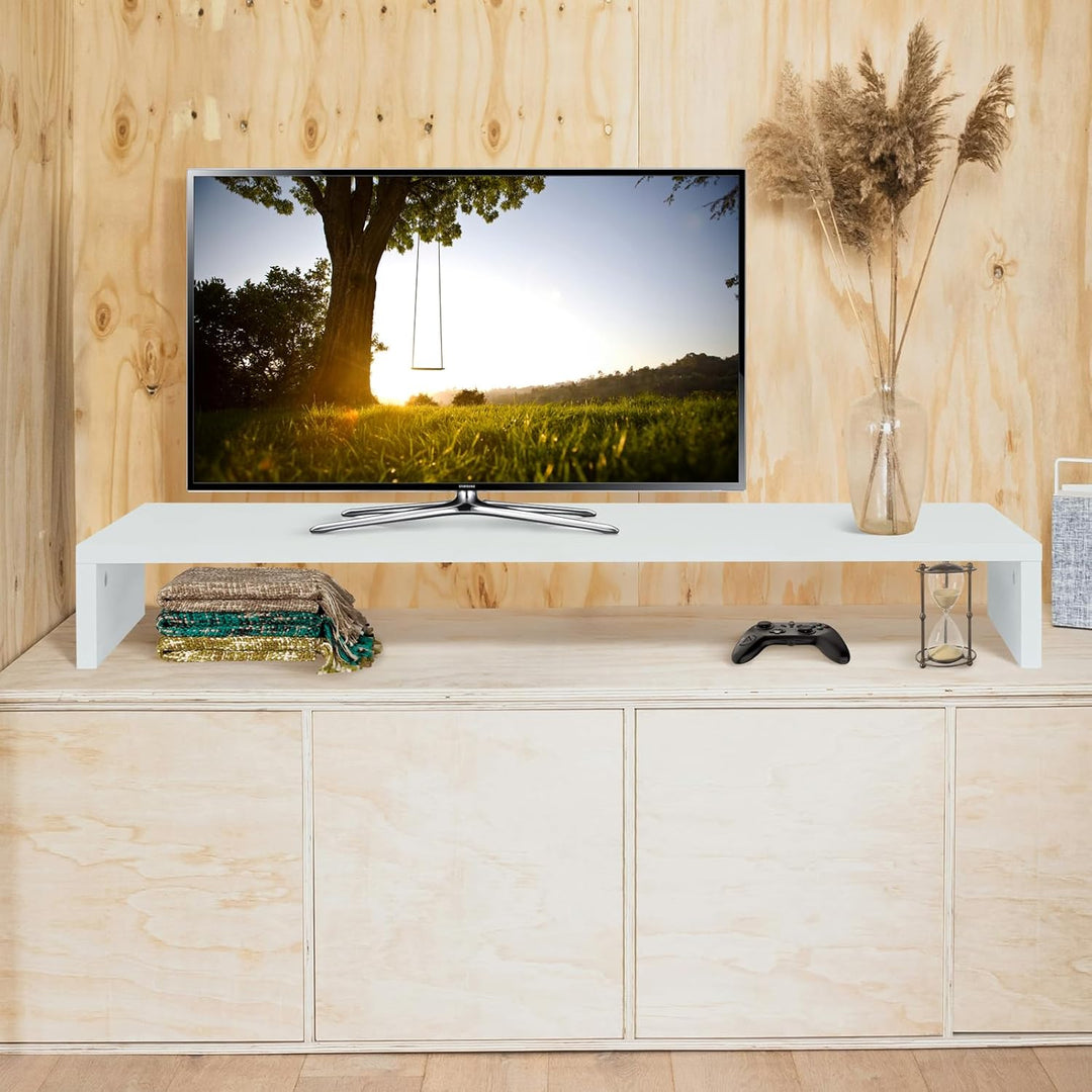 Monitorständer Holz, ergonomische Monitorerhöhung für Schreibtisch, passend für PC, Laptop und TV,Sc