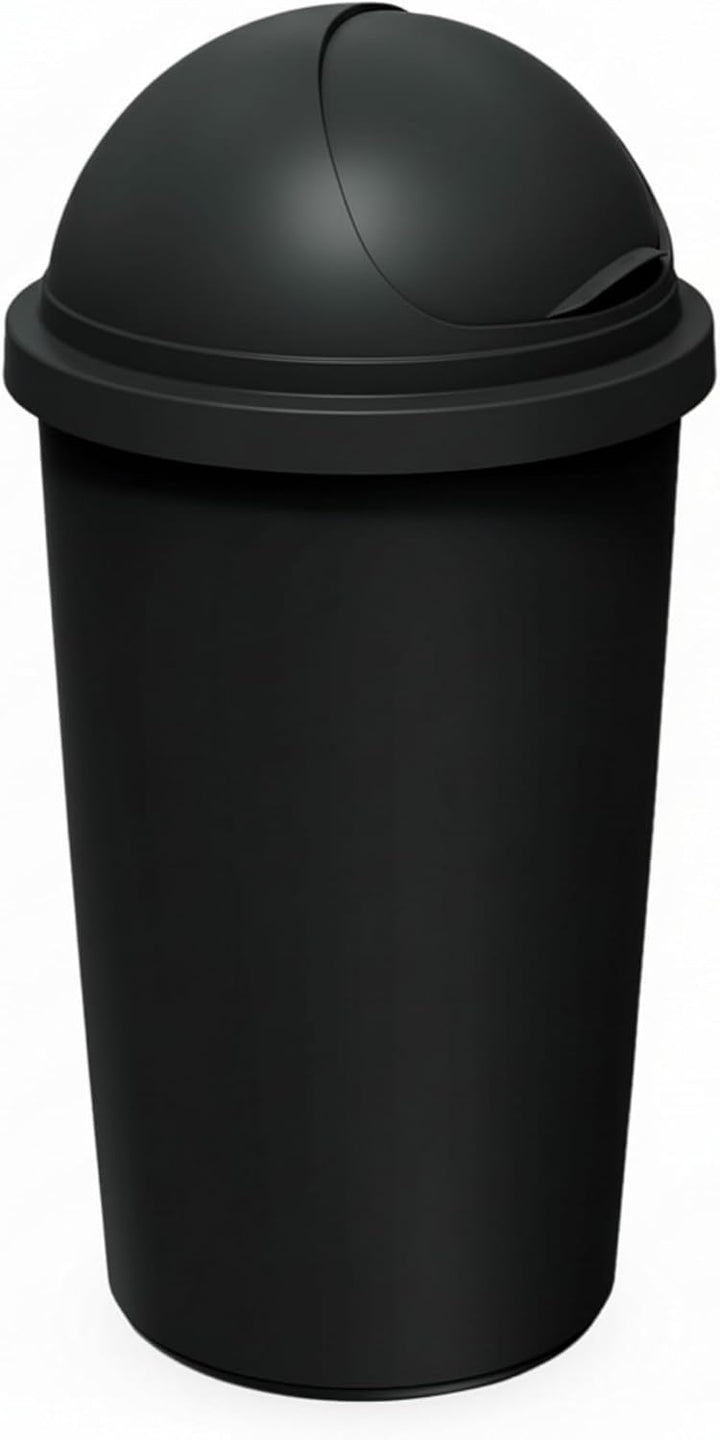 BigDean Müllemer mit Kugelkopf Midnight Edition ca. 50 Liter Schwarz, Schwarz