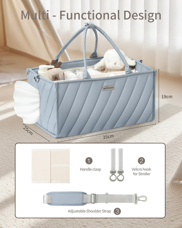 Baby Windel Caddy Organizer tragbare multifunktionale Aufbewahrung mit Papiertasche Schultergurt und