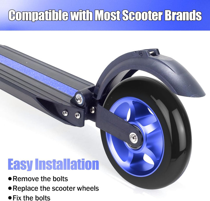 Stunt Scooter Rollen100mm, 2 Stück Stunt Scooter Räder Ersatzräder mit ABEC/ 9 Kugellager/Härtegrad