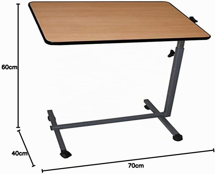 Queraltó Easy Beistelltisch mit Rollen für Bett und Sofa, Holz, 40 x 60 x 70/105