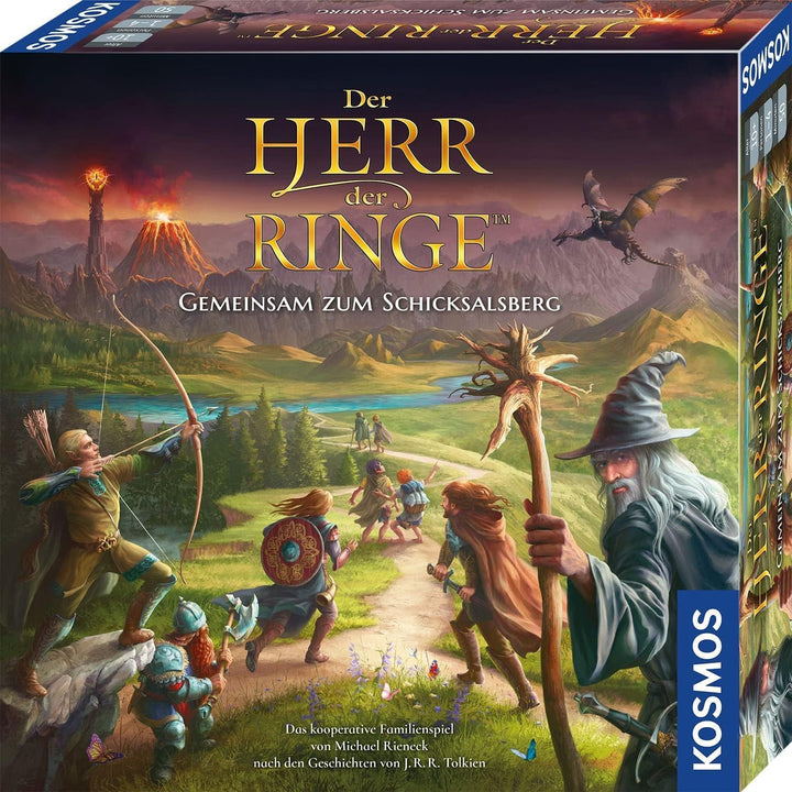 KOSMOS 682804 Der Herr der Ringe - Gemeinsam zum Schicksalsberg, kooperatives Familienspiel, für 1-4