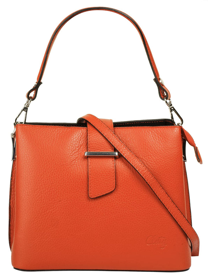 Handtasche Echt Leder Damen Made in Italy, Tragetasche, Umhängetasche, Abendtasche aus Leder 021791