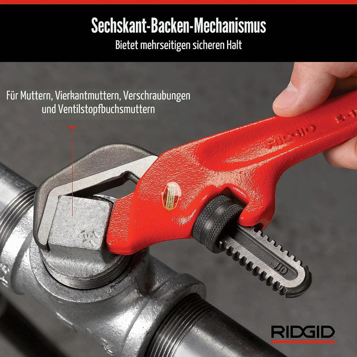 Ridgid 31305 Sechskant-Rohrzange, gekröpft, 67mm