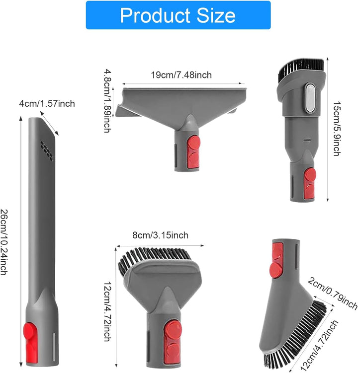 5 Stück Staubsauger Zubehör Set für Dyson Gen5 V7 V8 V10 V11, 5 in1 Staubsauger Ersatzteile Düsen Un