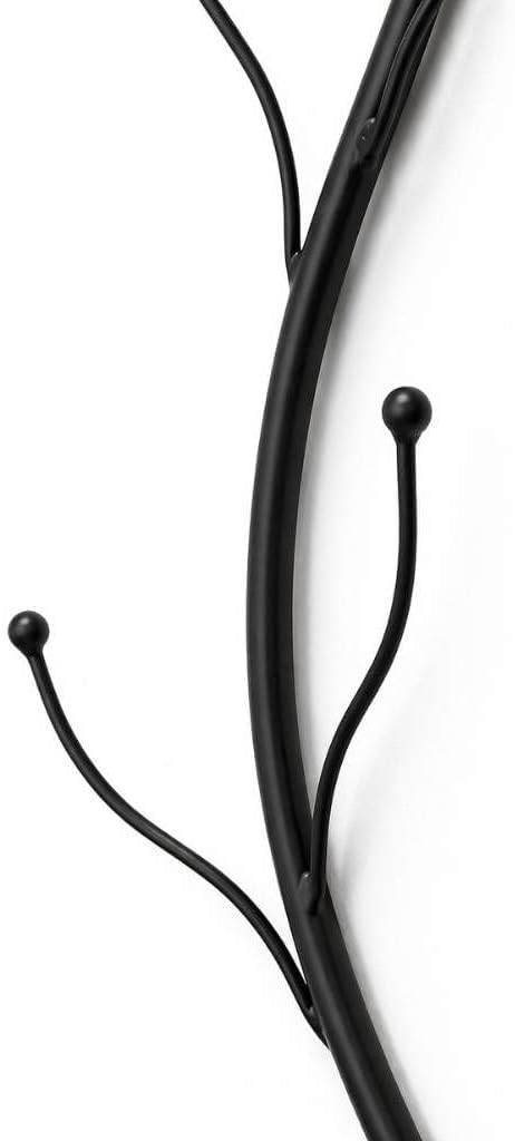 DanDiBo Wandgarderobe Schwarz Metall 93861 Flora Garderobe Wand Garderobenhaken Flurgarderobe Kleide