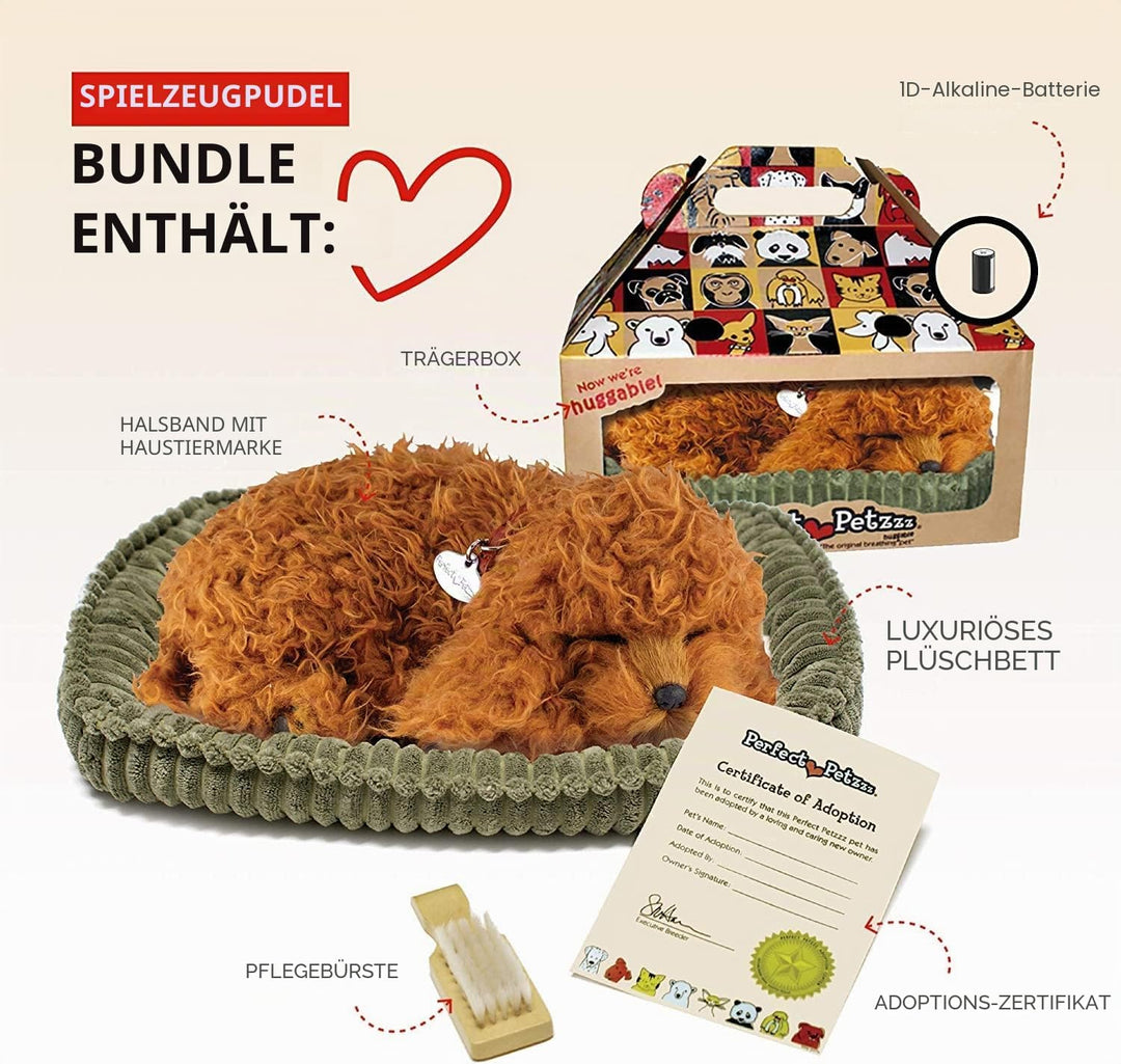 Perfect Petzzz Pudel Toy, der Welpe, der atmet