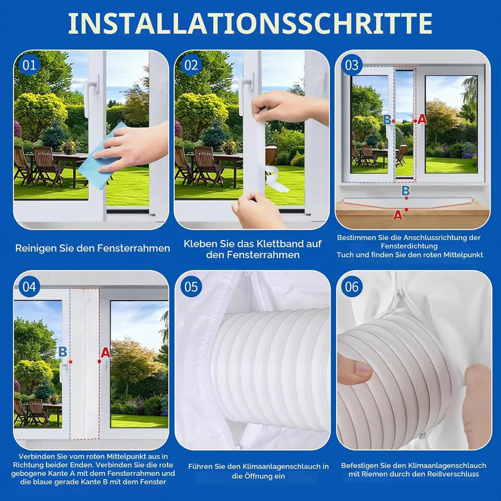 Fensterabdichtung für Mobile Klimageräte, Klimaanlage Fensterabdichtung Dachfenster 400CM, Wäschetro