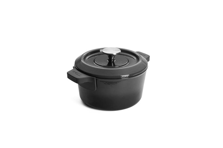 Woll Iron Gusstopf mit Deckel und Silikongriffen - Induktiv -, Ø 20 cm, 11 cm hoch, 2,8l - Geeignet
