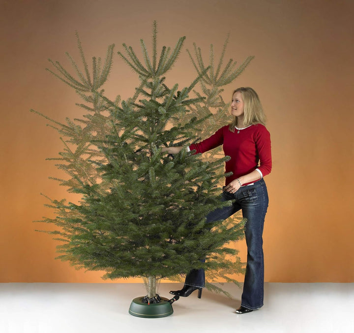 Krinner Comfort Weihnachtsbaumständer, Grösse M, Plastik, Blaugrün, 36 x 36 x 10.5
