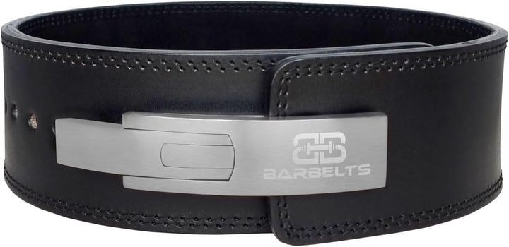 Premium Leber Belt Onyx - Steel Buckle, Powerlift Gürtel, 100% Leder, Weightlifting Belt Strap, Kraf