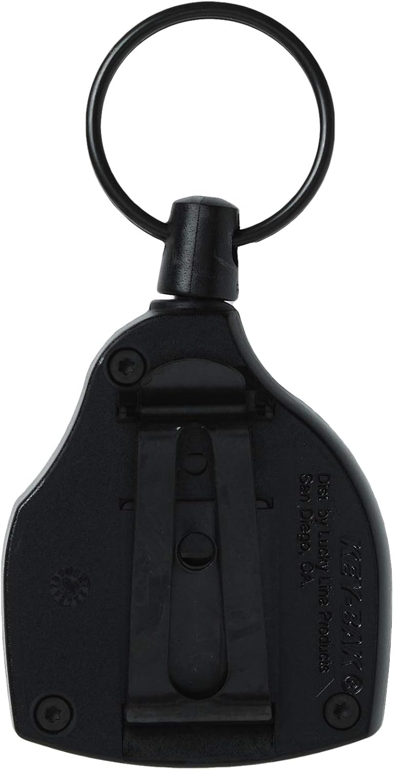 Lucky Line Super 48 Key-Bak 43651 einziehbare Schlüsselrolle, Schwarz