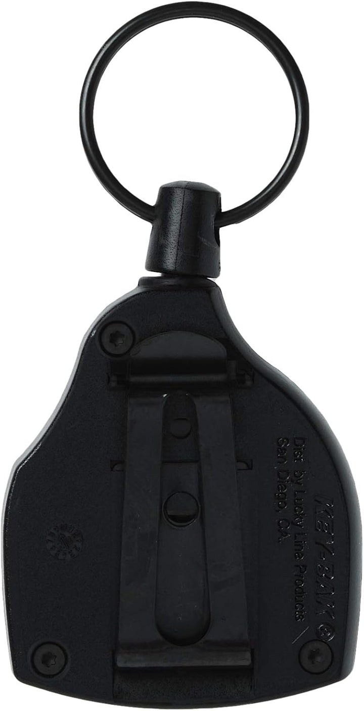 Lucky Line Super 48 Key-Bak 43651 einziehbare Schlüsselrolle, Schwarz