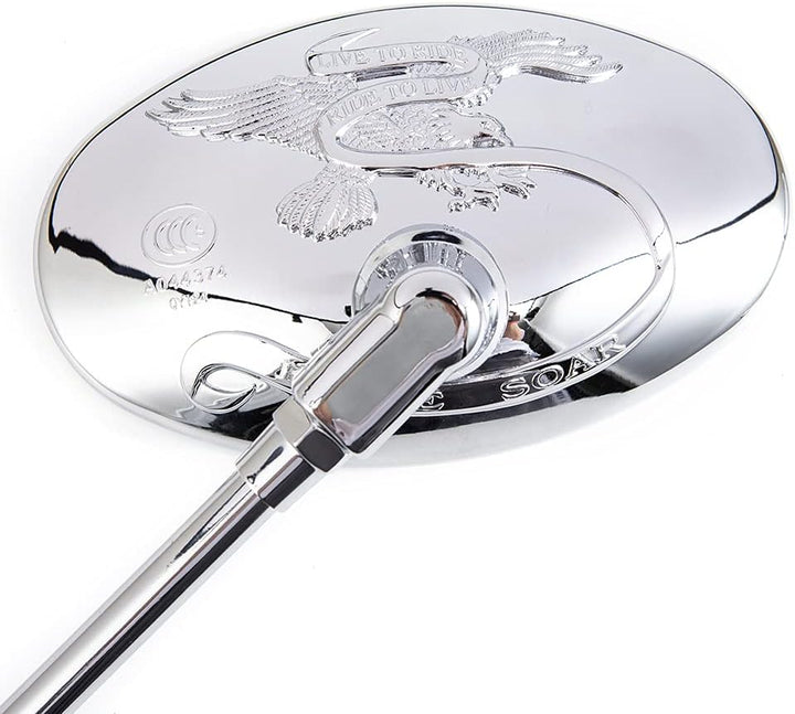 Universal Motorradspiegel Oval Chrom Rückspiegel 10MM Motorrad Seitenspiegel für xt 600 virago 125 5