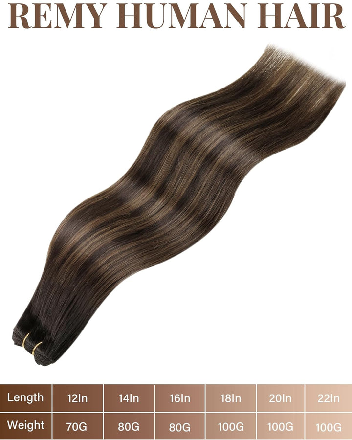 Hetto Tressen Echthaar Extensions Ombre Braun Tressen Extensions Echthaar Naturlich Echthaar Tressen