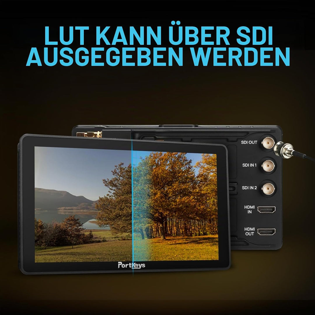 Portkeys BM7IIDS Kabellose Kontrolle Field Kamera Monitor 7" Touchscreen 3G SDI 3D LUT 2200Nit 10bit