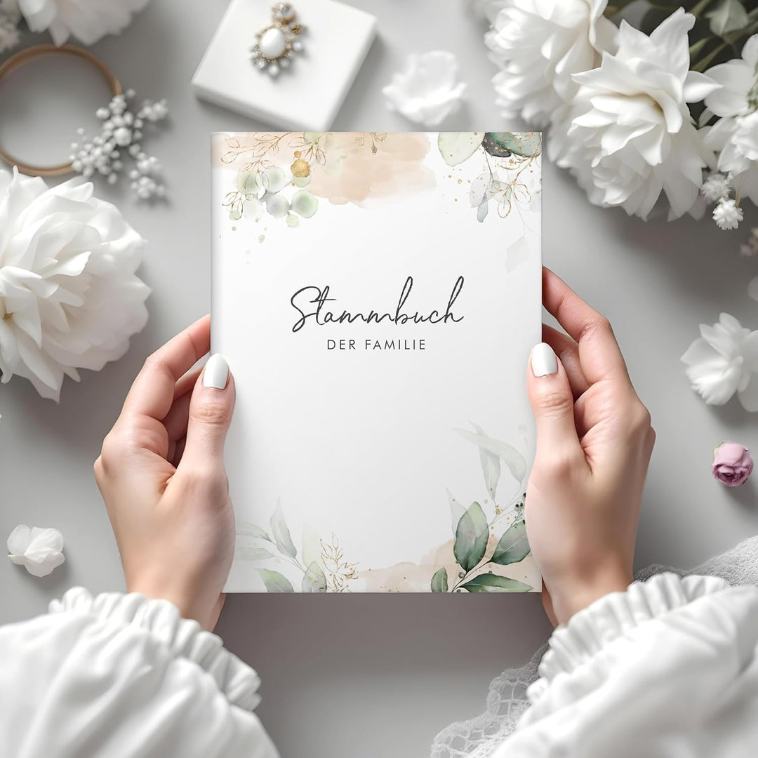DeinWeddingshop Stammbuch der Familie - modernes Familienstammbuch - Hochzeit Standesamt - Hardcover
