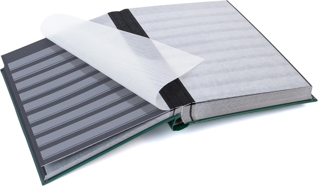 Leuchtturm 306438 Briefmarken-Sammelalbum Comfort - DIN A4, 64 Seiten, Pergaminstreifen, wattierter