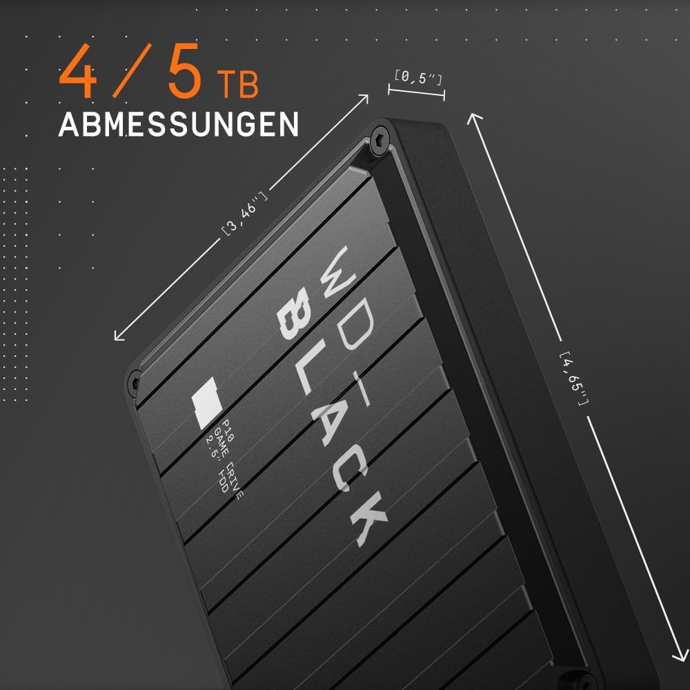 WD_BLACK P10 Game Drive for Xbox 4 TB (1 Monat Xbox Game Pass Ultimate, Übertragungsgeschwindigkeite