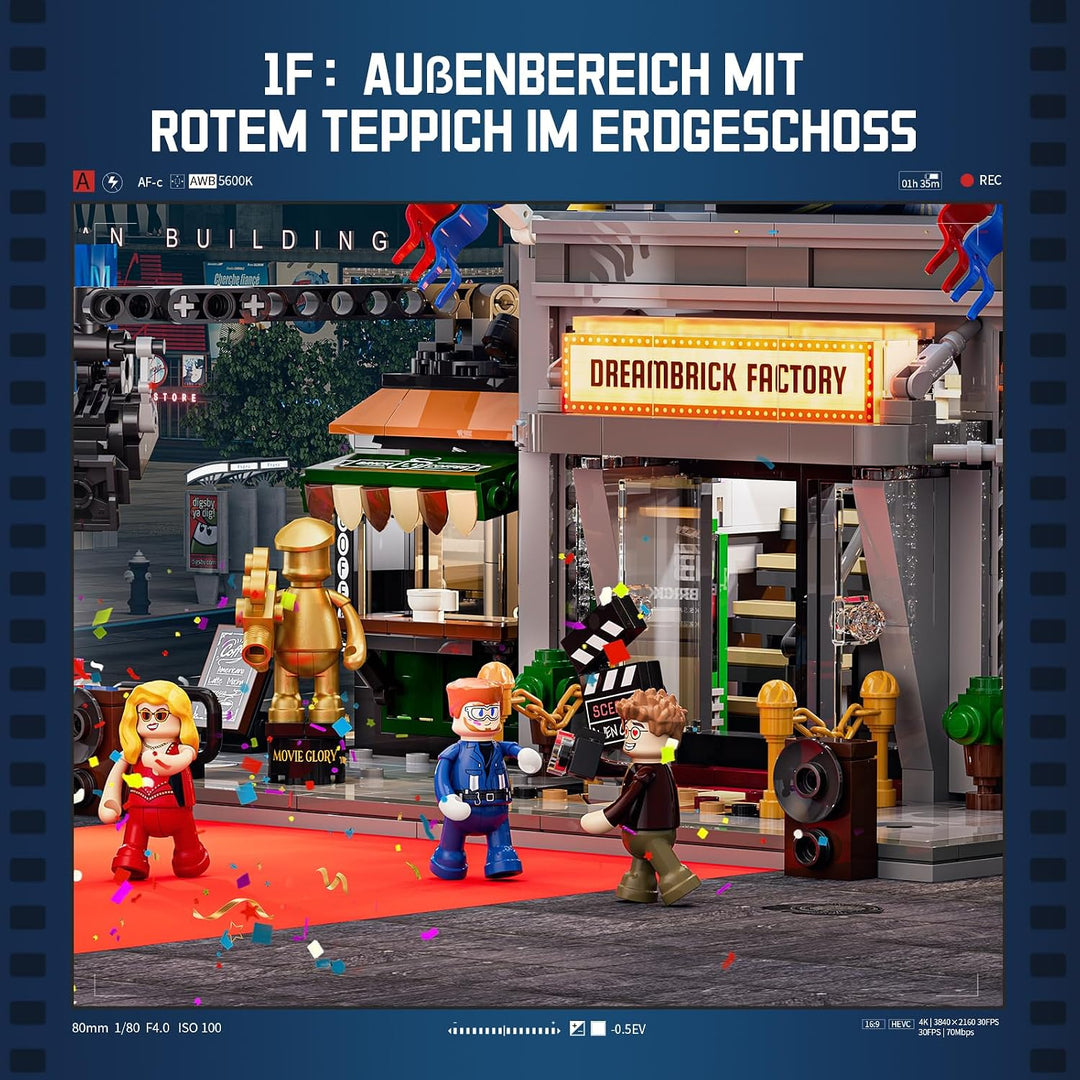 Lumibricks Film Studio Tower Bauset, 3891 Teile beleuchtetes modulares Stadtgebäude für Erwachsene 1