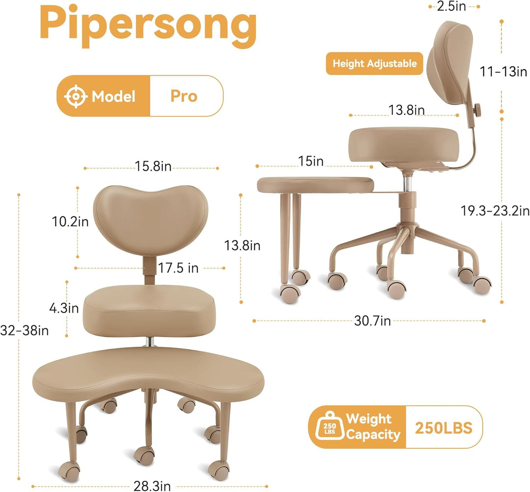 Pipersong Meditationsstuhl Profi-Version, Schreibtischstuhl für das Heimbüro, Stuhl für das Sitzen i