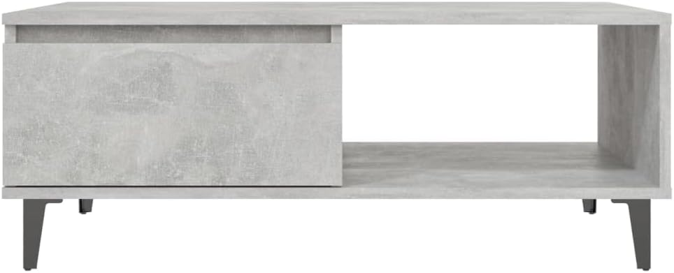FIRBNUS Couchtische mit Offenes Fach Side Table Beistelltisch Holz Wohnzimmertisch Modern Design Tis