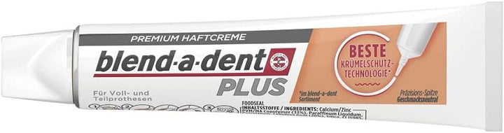 Blend-a-dent Plus Premium-Haftcreme Krümelschutz, 12er Pack (12 x 40 g) Old, 40 g (12er Pack) Old