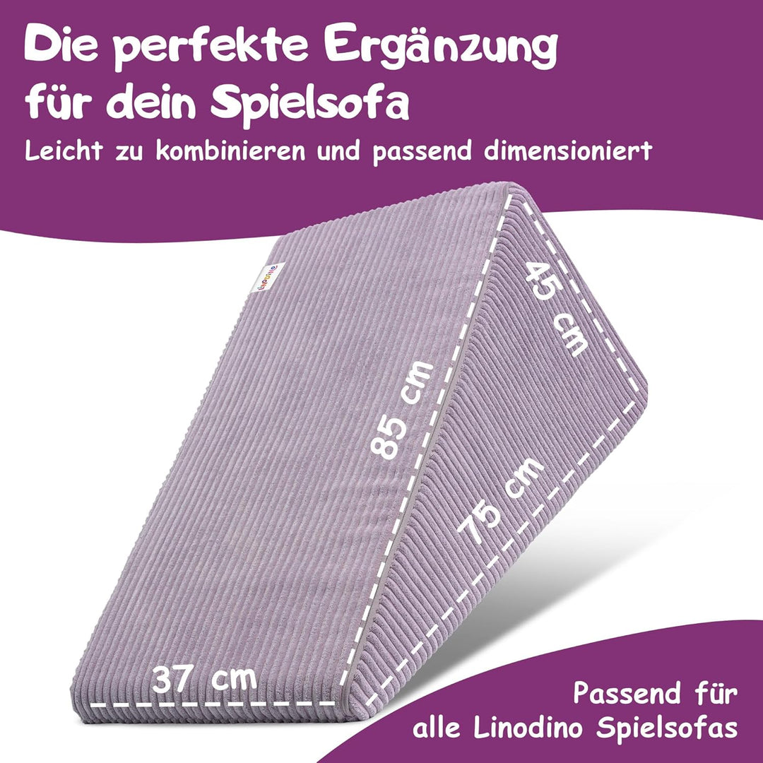 Linodino® Ri-Ra-Rutsch Rutsche | Spielsofa Add-on I Erweiterungs-Bauteil für aktives Spielen, Klette