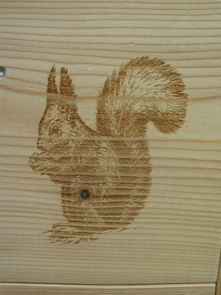 XXXL Echhörnchen Kobel/Futterhaus aus hochwertigem Lärchenholz, deutsches Qualitätsprodukt, von Hand